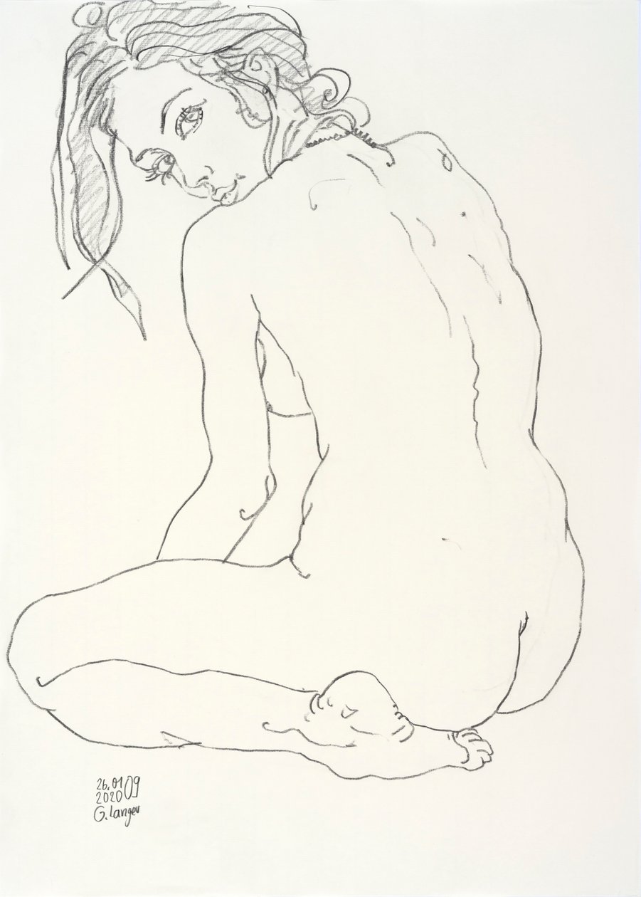 Desnudo femenino, Tímida de Gunter Langer