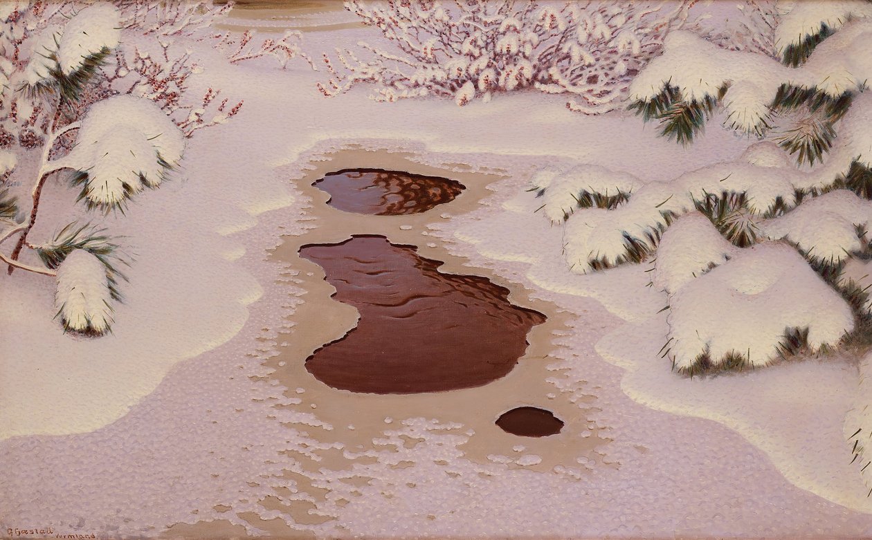 Primavera en invierno de Gustaf Fjaestad
