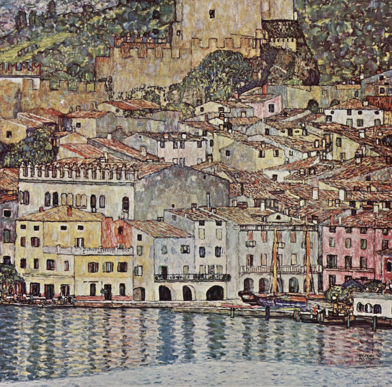 Malcesine en el lago de Garda de Gustav Klimt