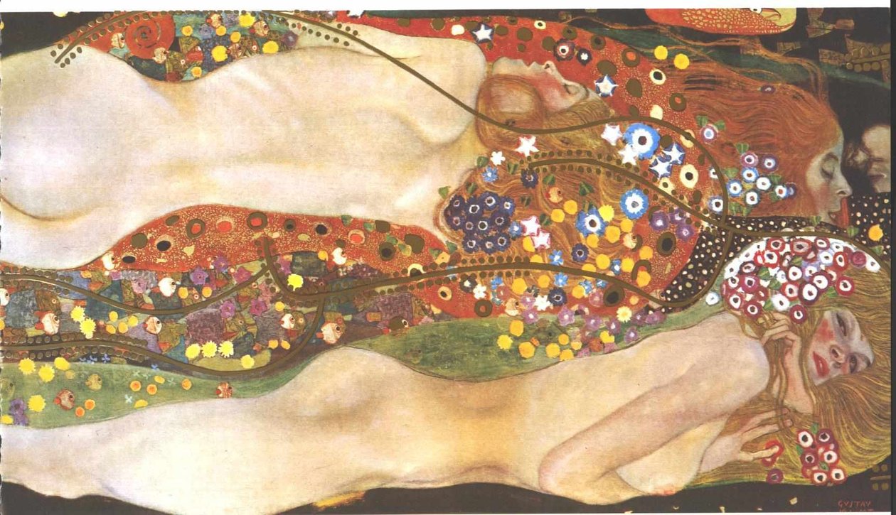 Wasserschlangen II Freundinnen de Gustav Klimt