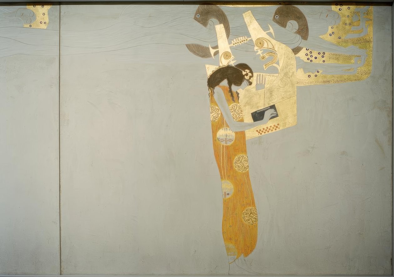 Friso de Beethoven – Los genios flotantes: Poesía de Gustav Klimt