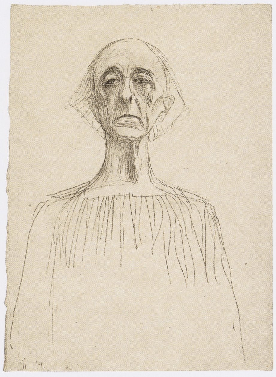 Retrato de un hombre de frente de Gustav Klimt