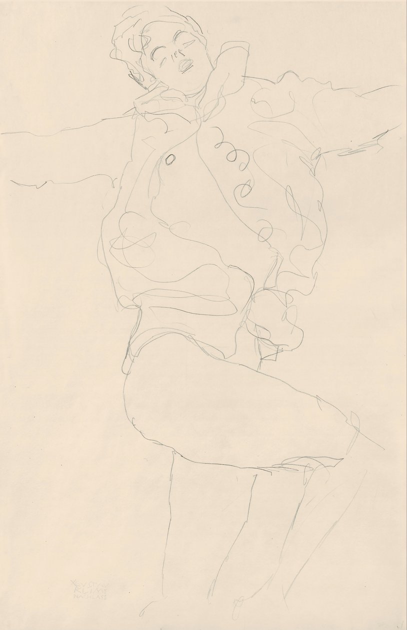 Mujer bailando con capa de Gustav Klimt