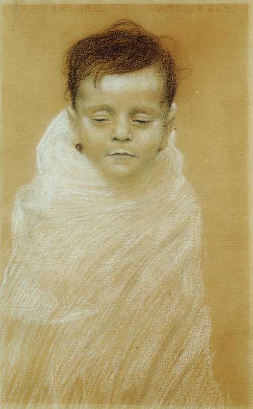 Retrato del hijo muerto del artista de Gustav Klimt