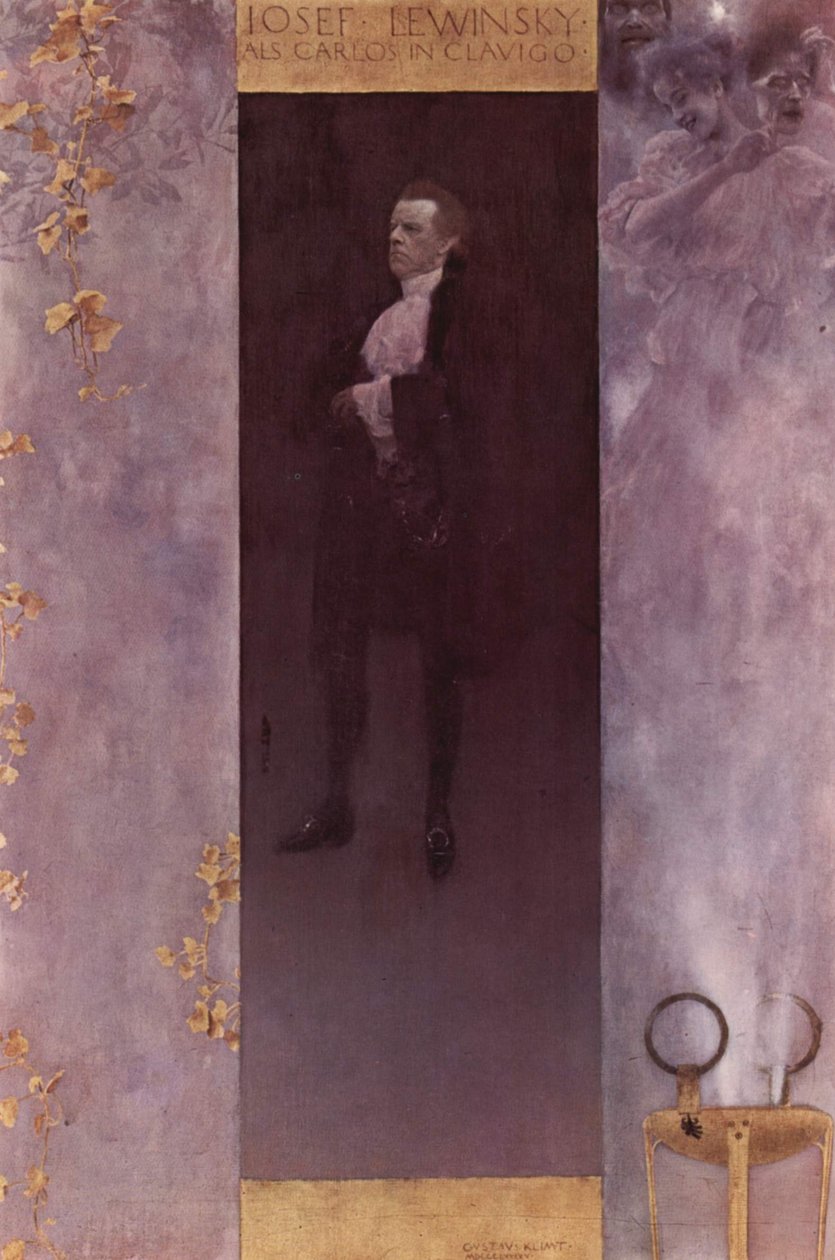 Retrato del actor Josef Lewinsky como Carlos de Gustav Klimt
