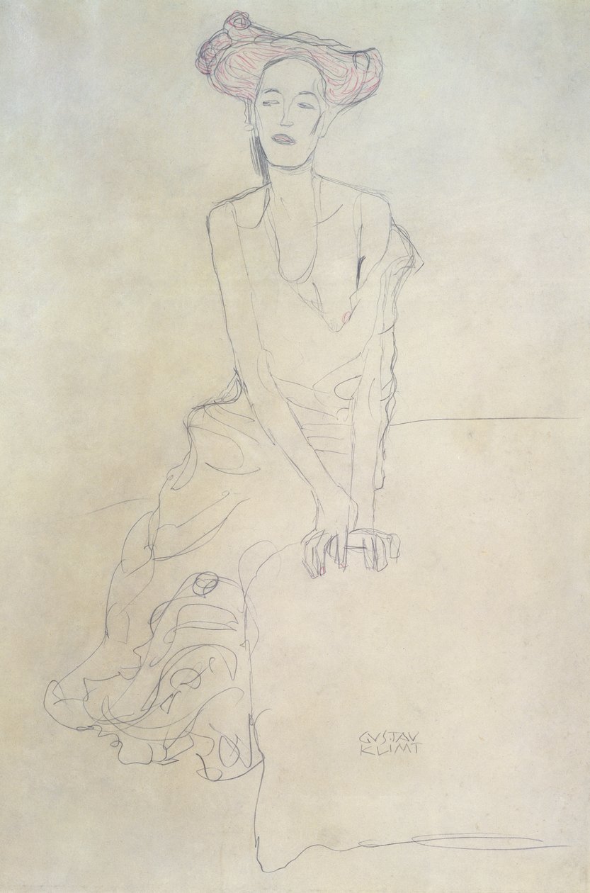 Mujer sentada, 1908 de Gustav Klimt