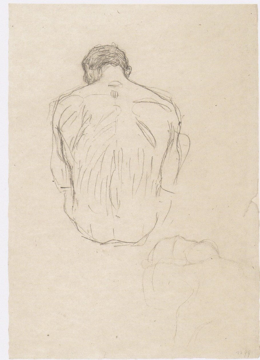 Desnudo masculino sentado y boceto para 