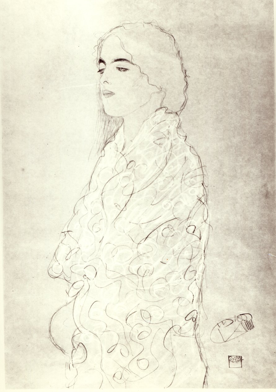 Dama de pie con túnica, c.1916 de Gustav Klimt