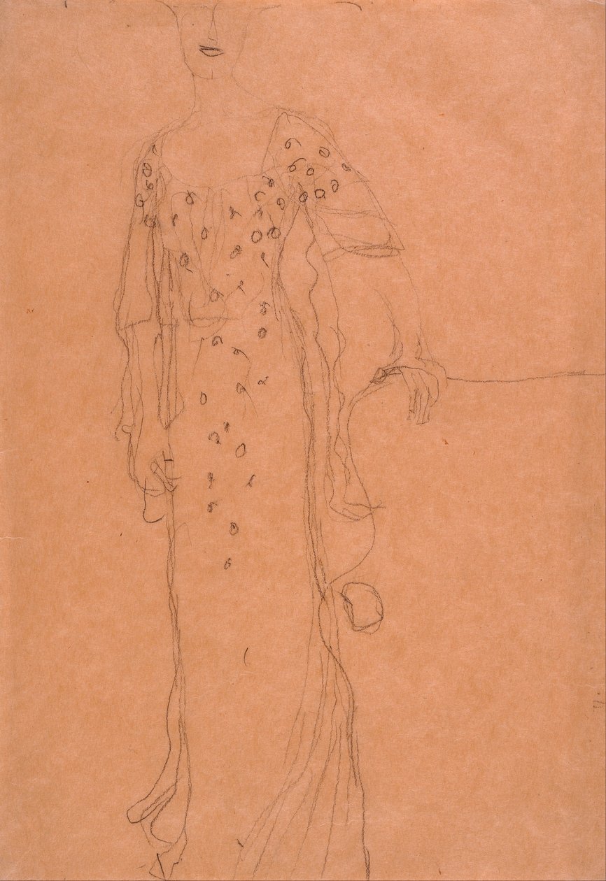 Estudio para el retrato de Adele Bloch-Bauer I de Gustav Klimt