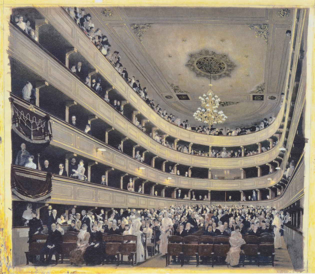 Auditorio en el antiguo Burgtheater de Gustav Klimt
