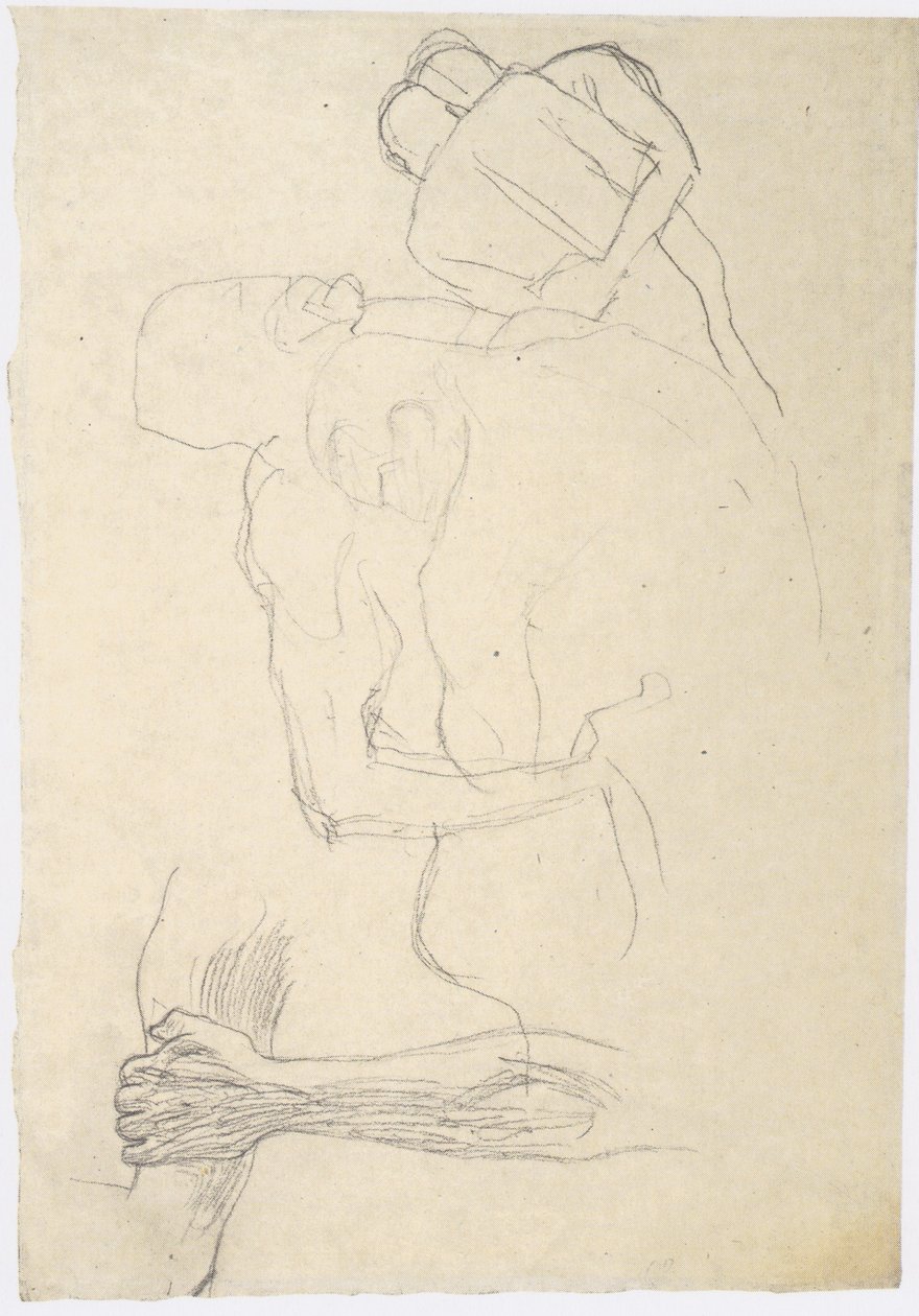 Dos parejas de luchadores (detalle) de Gustav Klimt