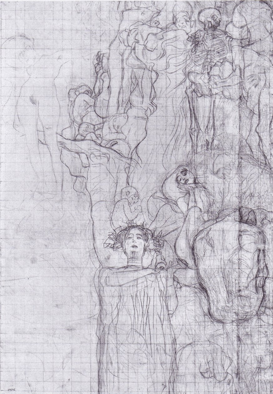 Boceto de transferencia de la medicina de Gustav Klimt