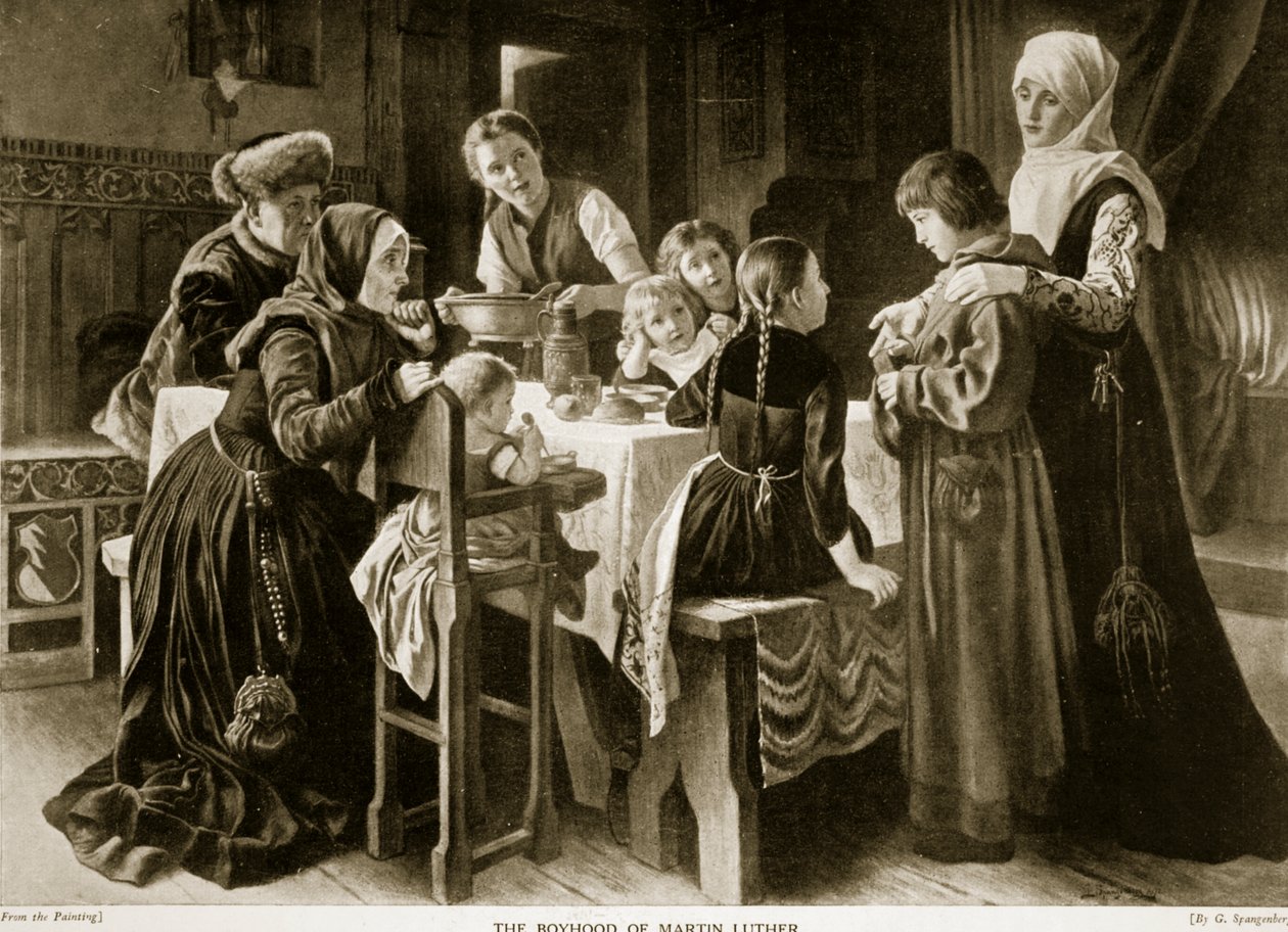 La infancia de Martín Lutero, ilustración de 