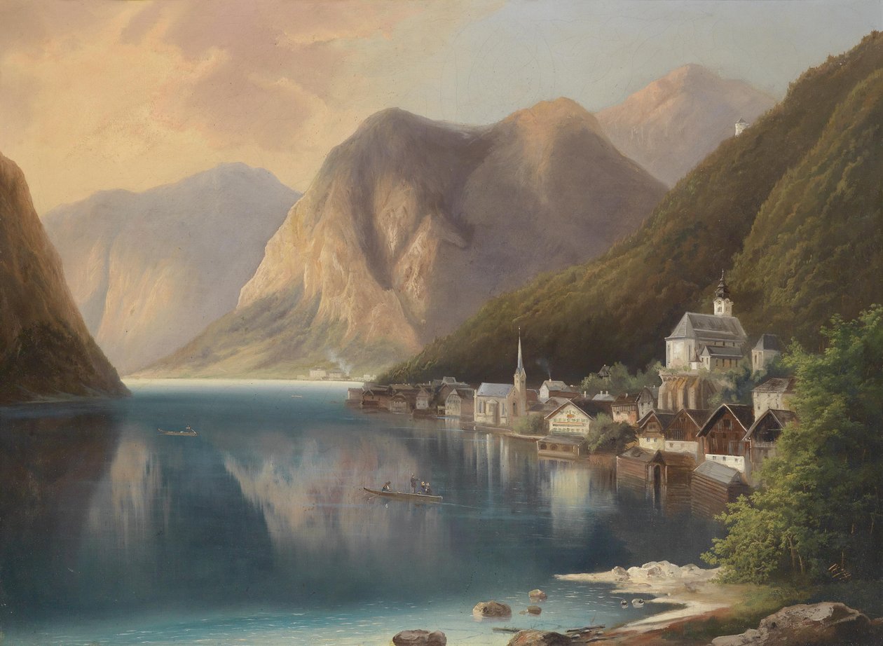 Vista de Hallstadt de Gustav Barbarini