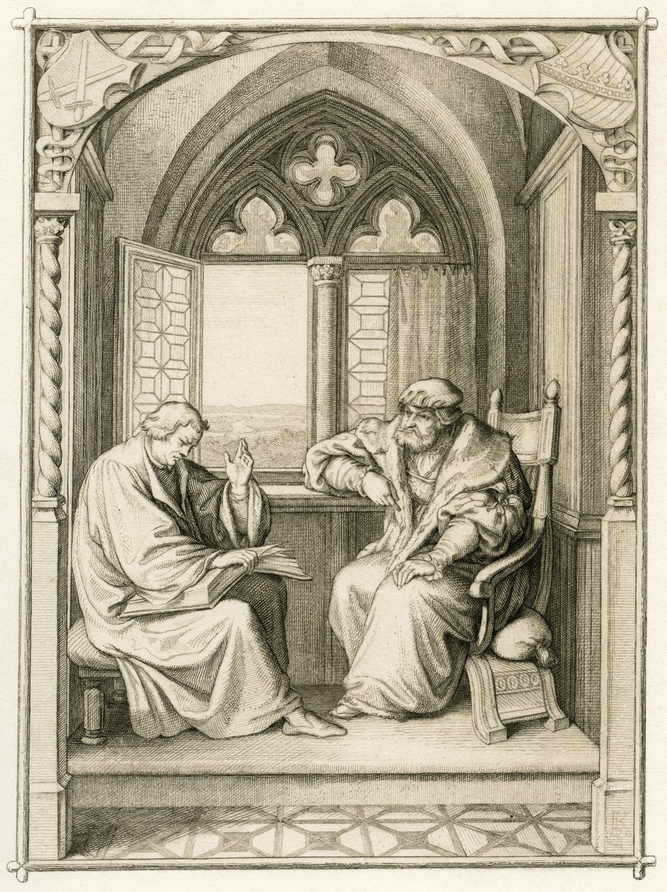 Lutero lee al elector Johann dem Bestaendigen (Jean I de Saxe de Gustav Ferdinand Leopold Konig