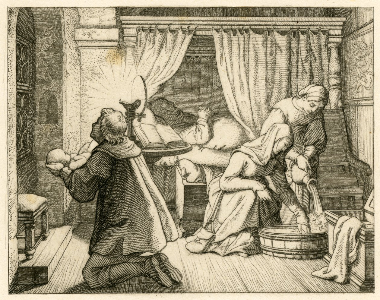 El nacimiento de Martín Lutero de Gustav Ferdinand Leopold Konig