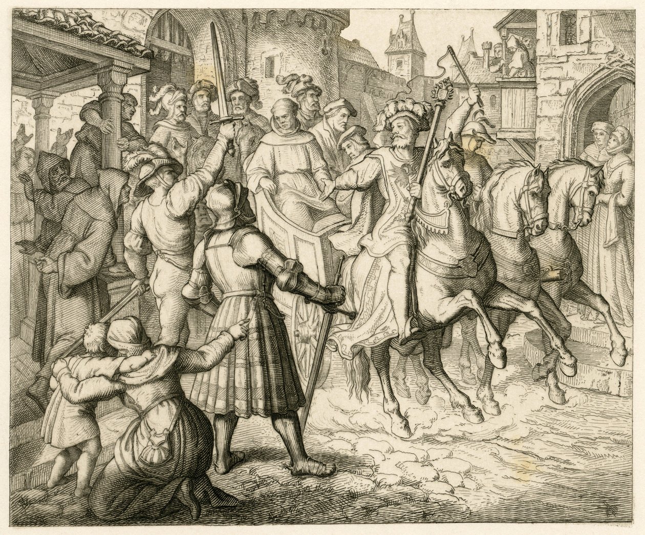 La recepción de Martín Lutero en Worms de Gustav Ferdinand Leopold Konig