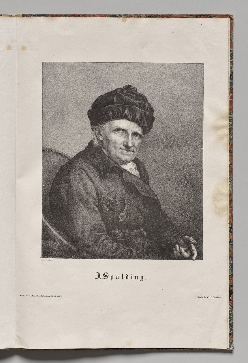 Autores Famosos de Alemania: Retrato de Johann Joachim Spalding de Gustav Karl Friedrich Luderitz
