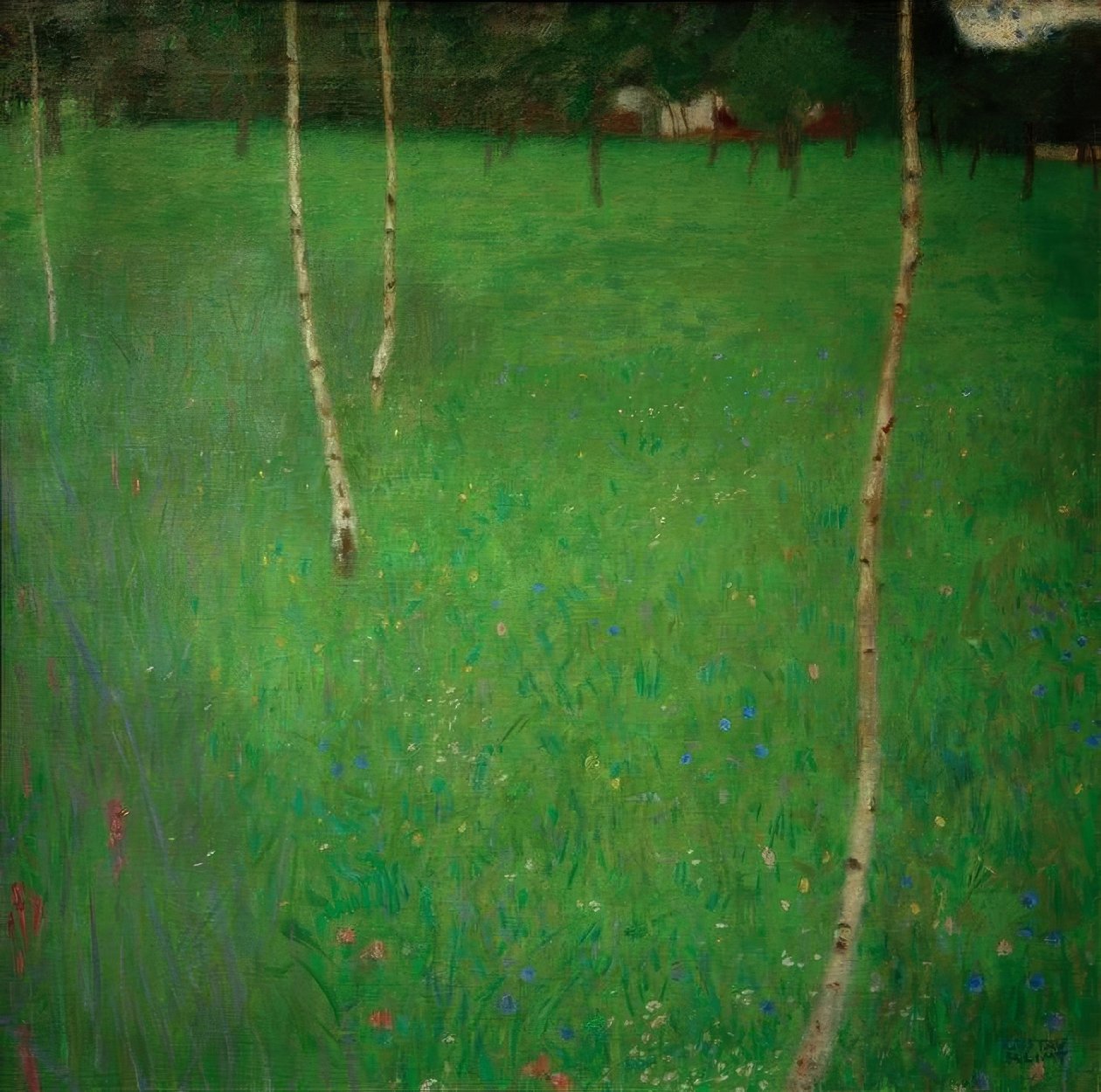 Casa de campo con abedules de Gustav Klimt
