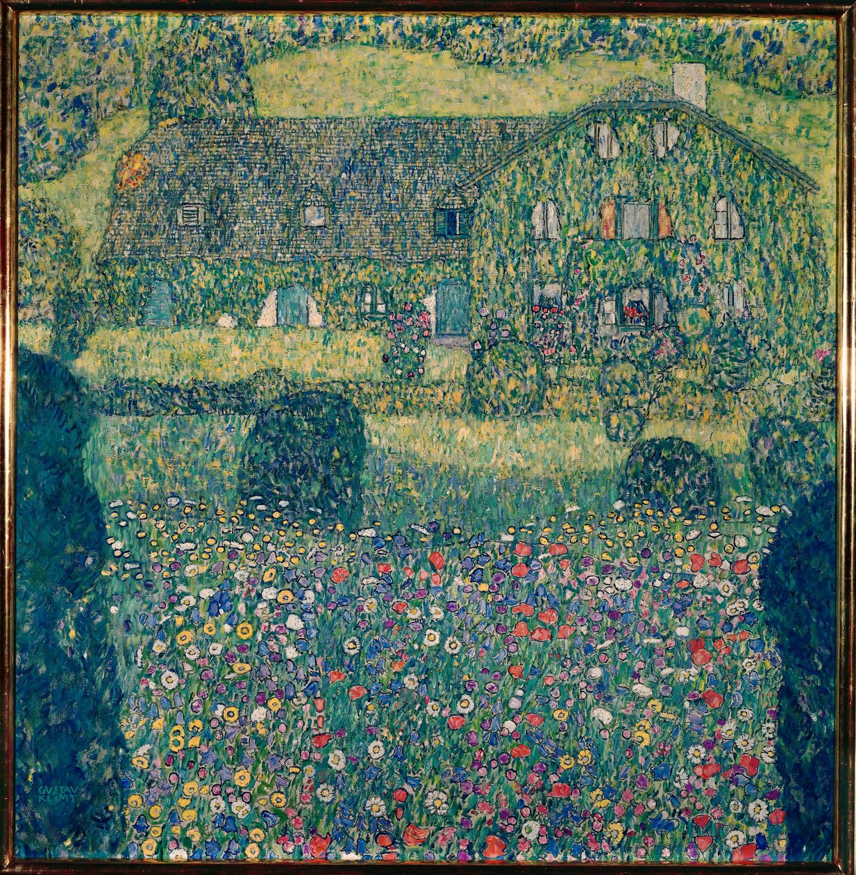 Casa de campo en el lago Attersee (Landhaus am Attersee), Alta Austria de Gustav Klimt