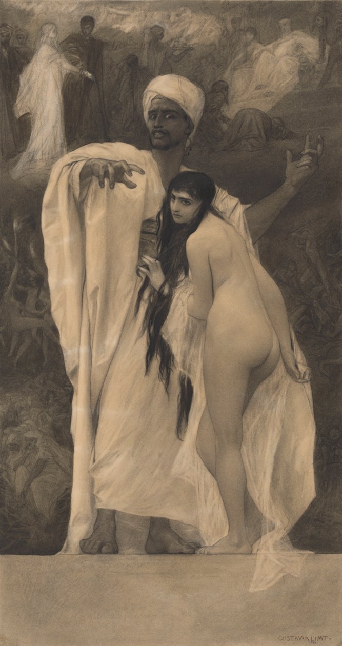 El cuento de hadas (fuente de inspiración para: Gerlach y Schenk, «Alegorías y emblemas», n.º 74) de Gustav Klimt