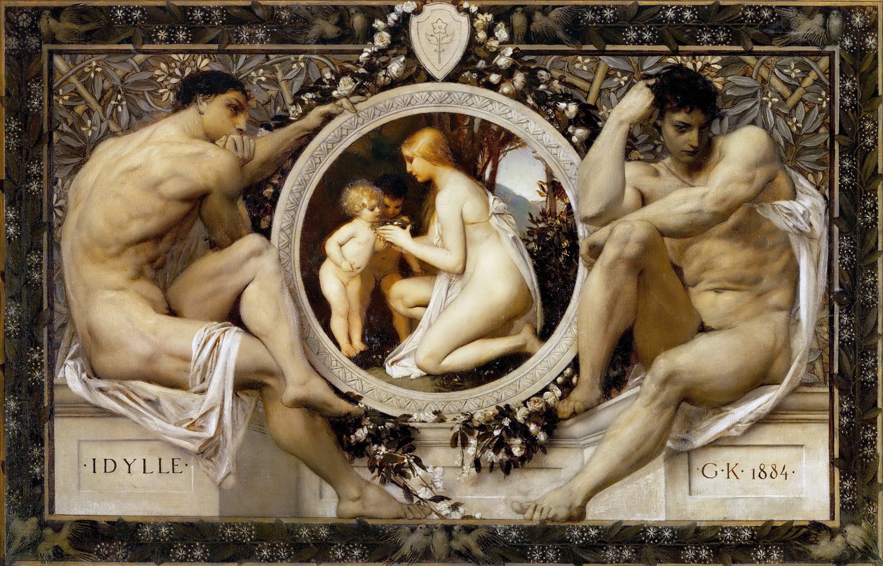 Idilio, 1884 de Gustav Klimt