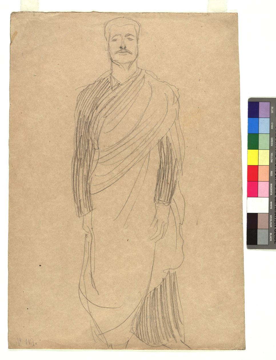 Mann in drapiertem Kostüm de Gustav Klimt