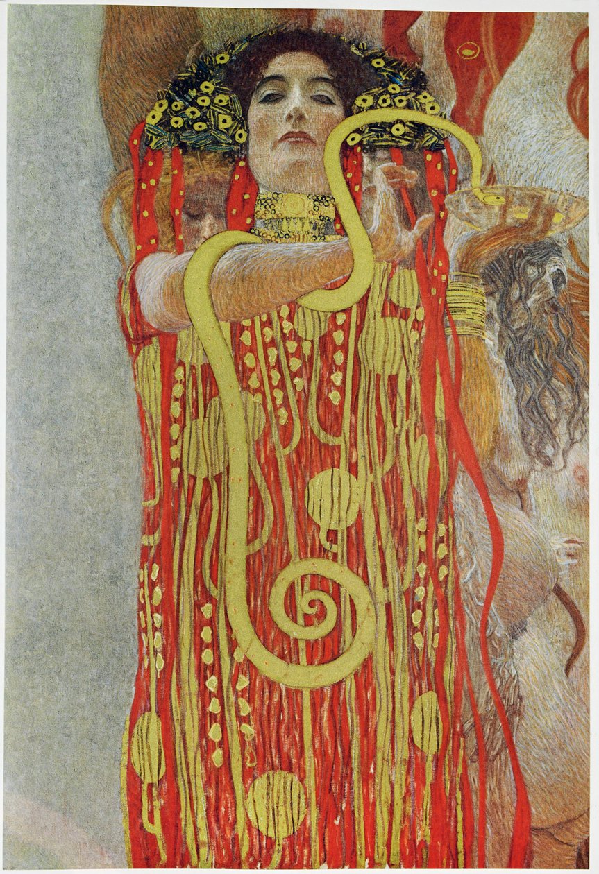Medicina, parte del fresco del techo de la Universidad de Viena de Gustav Klimt
