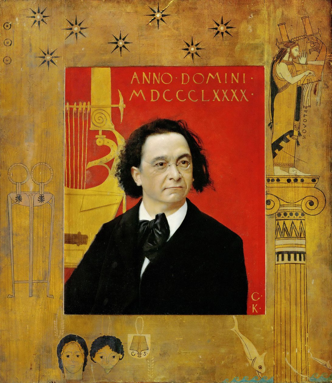 Retrato de Joseph Pembaur, el Pianista y Compositor, 1890 de Gustav Klimt