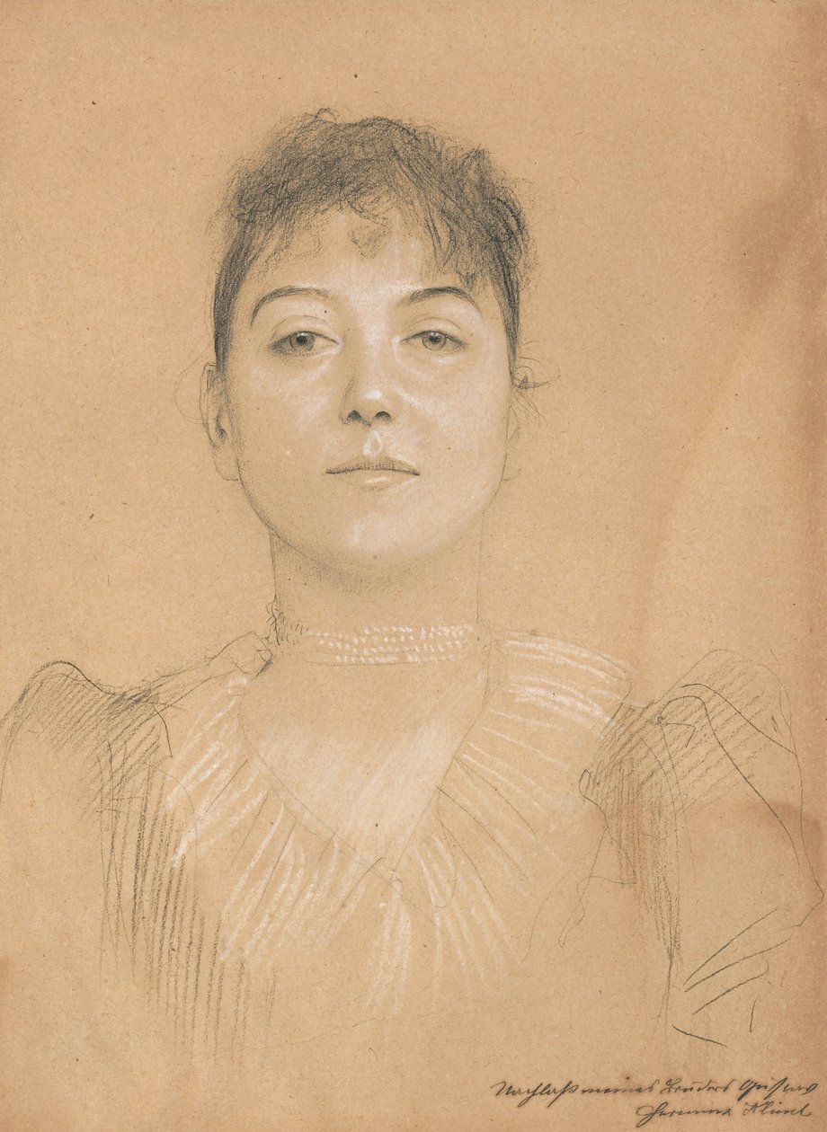 Retrato de una mujer, c.1890-1891 de Gustav Klimt
