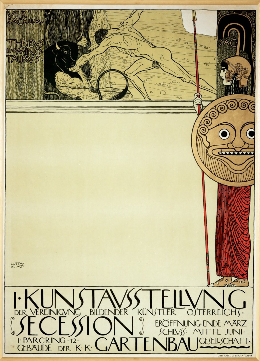Cartel de la primera exposición de la Secesión (cartel) de Gustav Klimt