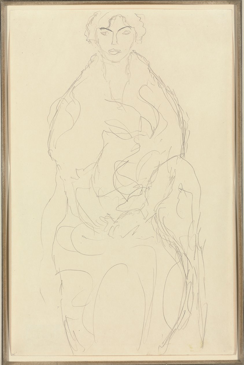 Mujer sentada de frente de Gustav Klimt