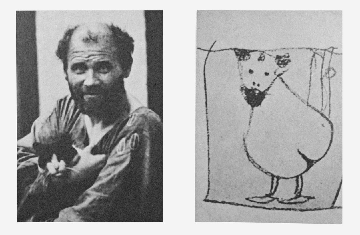 Autorretrato con genitales, c.1915 (litografía) de Gustav Klimt
