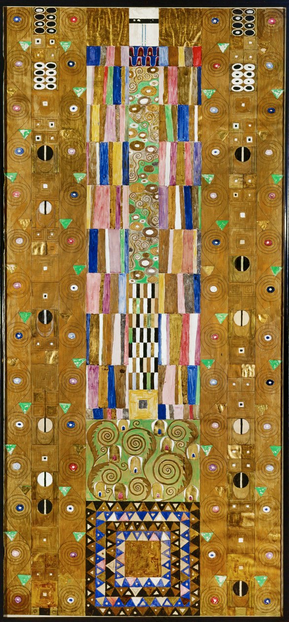Boceto de El caballero del friso del Palacio Stoclet, Bruselas de Gustav Klimt