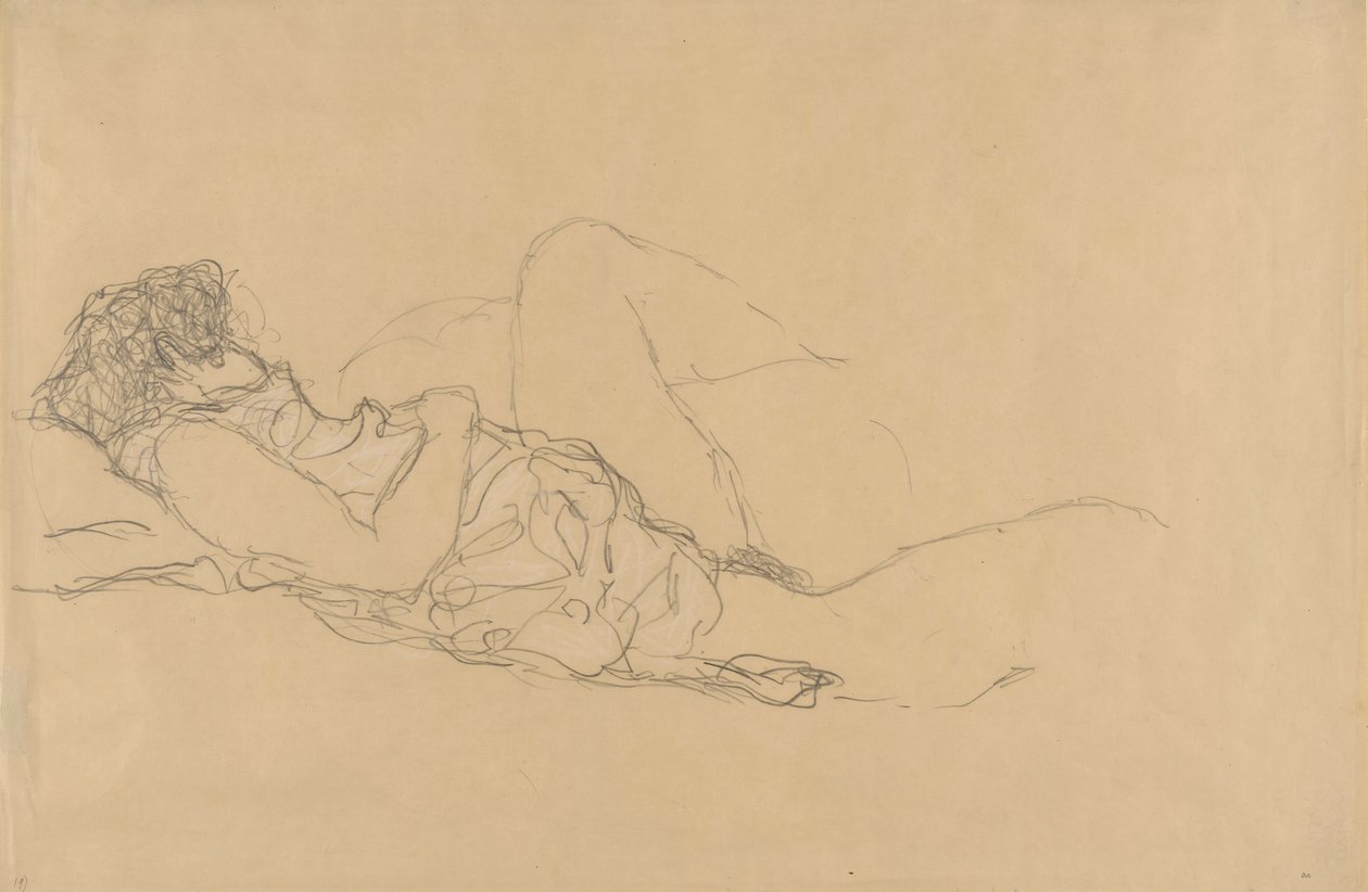 mujer dormida de Gustav Klimt