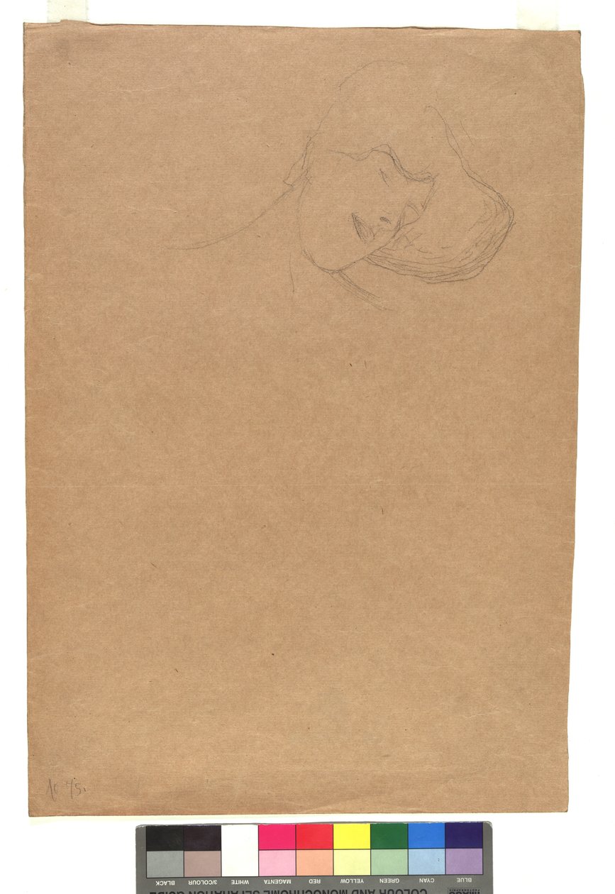 Studie eines weiblichen Kopfes de Gustav Klimt
