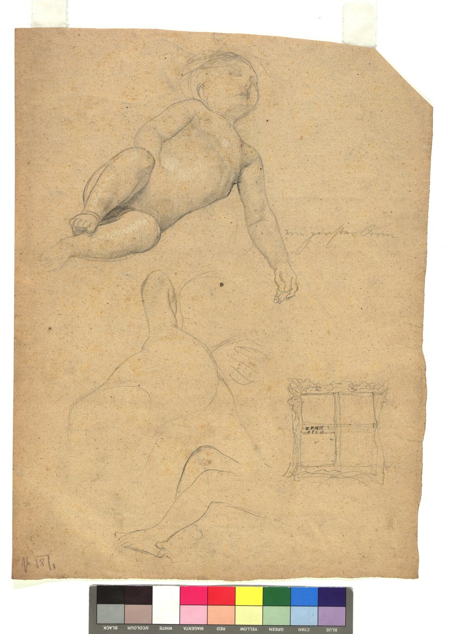 Studien zu Kinderakten, Rahmenentwurf de Gustav Klimt