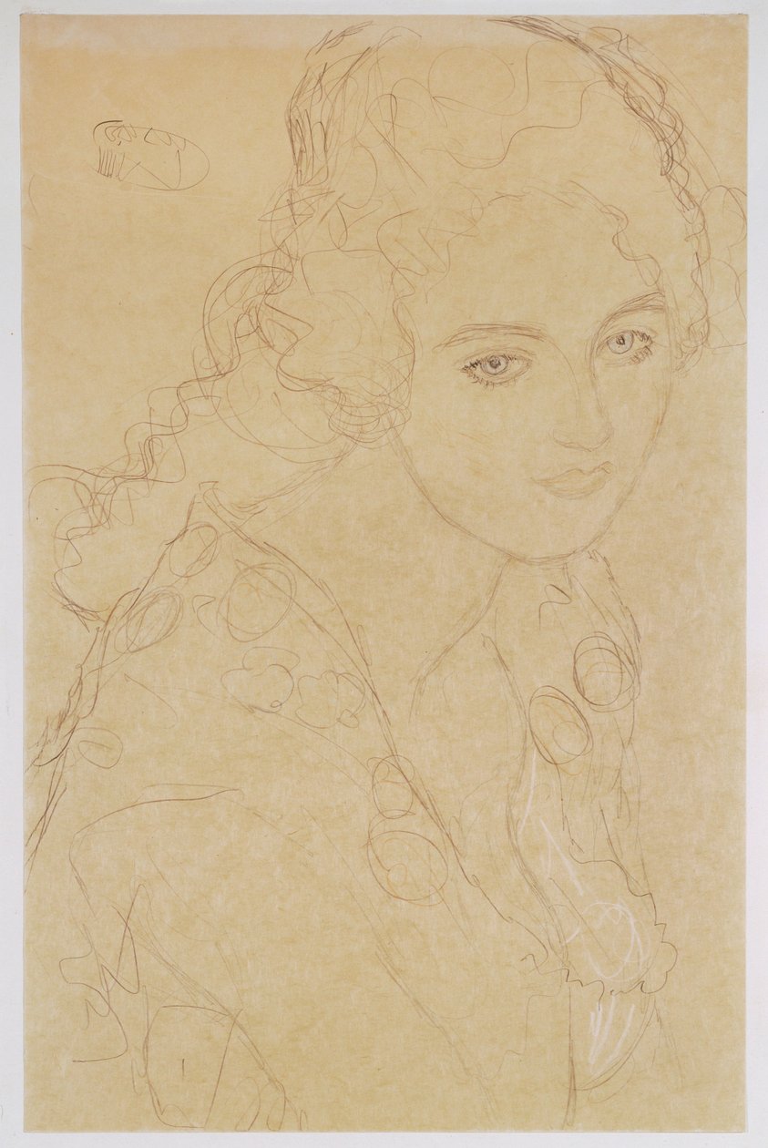 Estudio para el cuadro Retrato Ria Munk III de Gustav Klimt