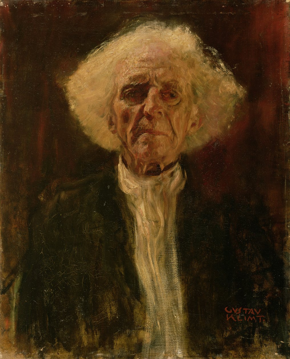 Estudio de la cabeza de un hombre ciego de Gustav Klimt