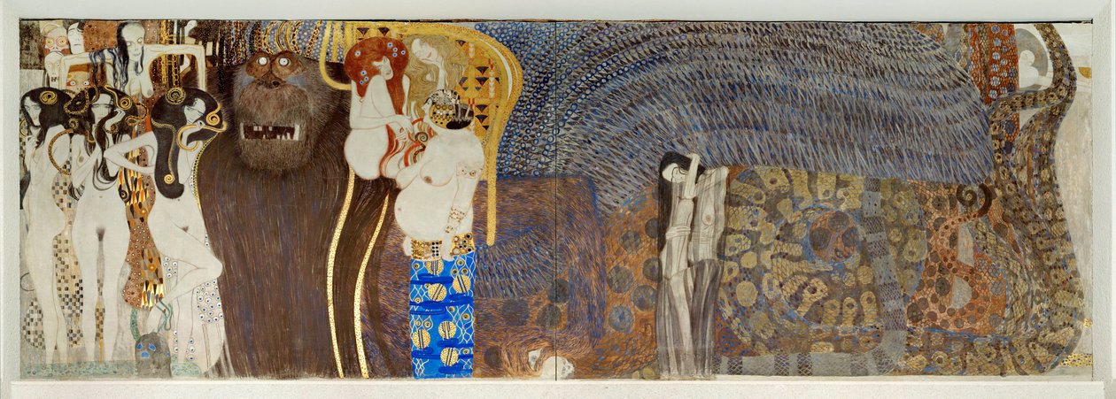 El " Friso de Beethoven ", detalle de Gustav Klimt