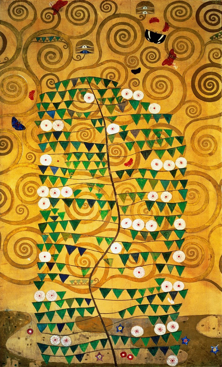 El Friso Stoclet, Detalle: Árbol de la Vida, 1905-1909 de Gustav Klimt
