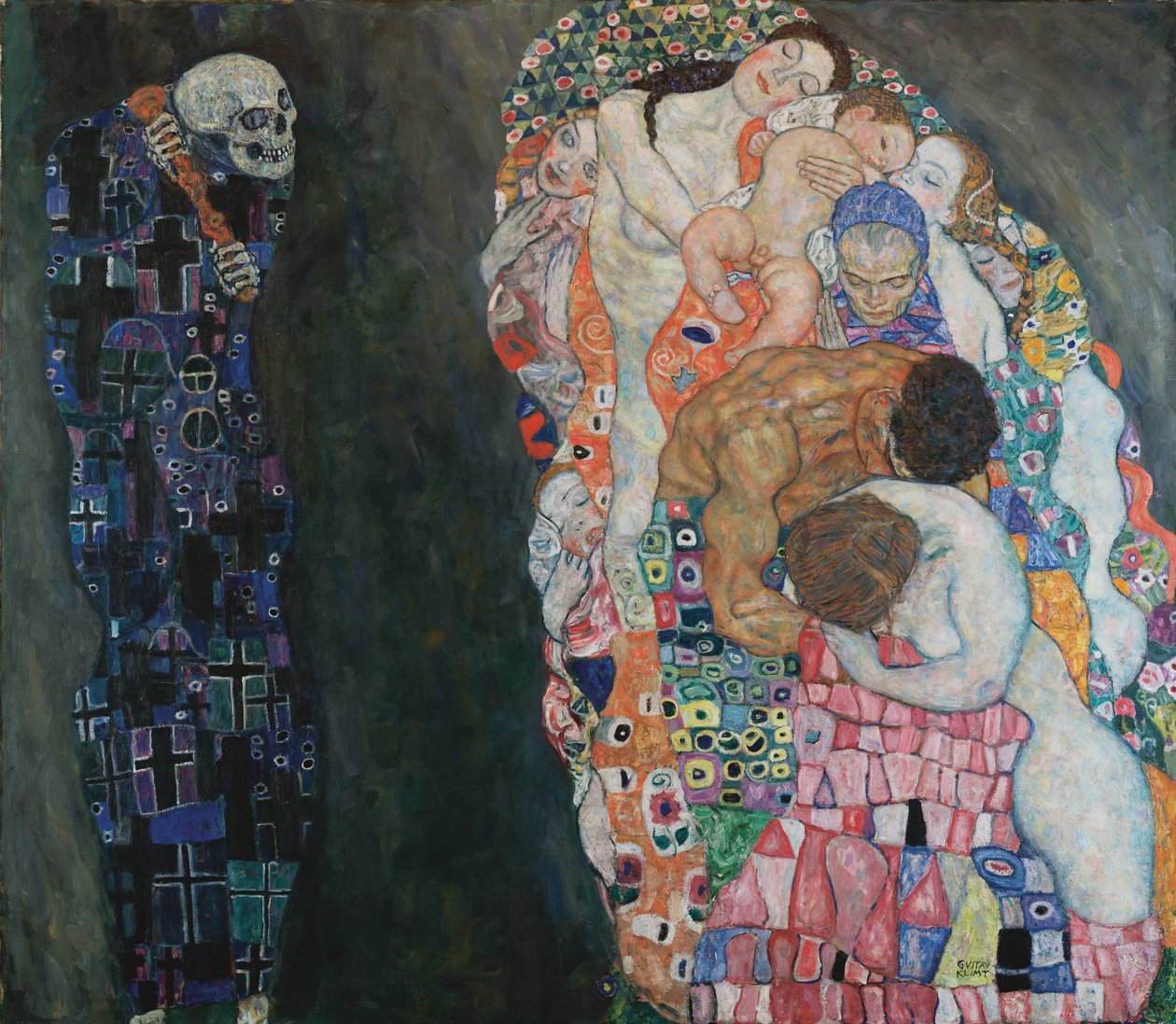 «La muerte y la vida» de Gustav Klimt