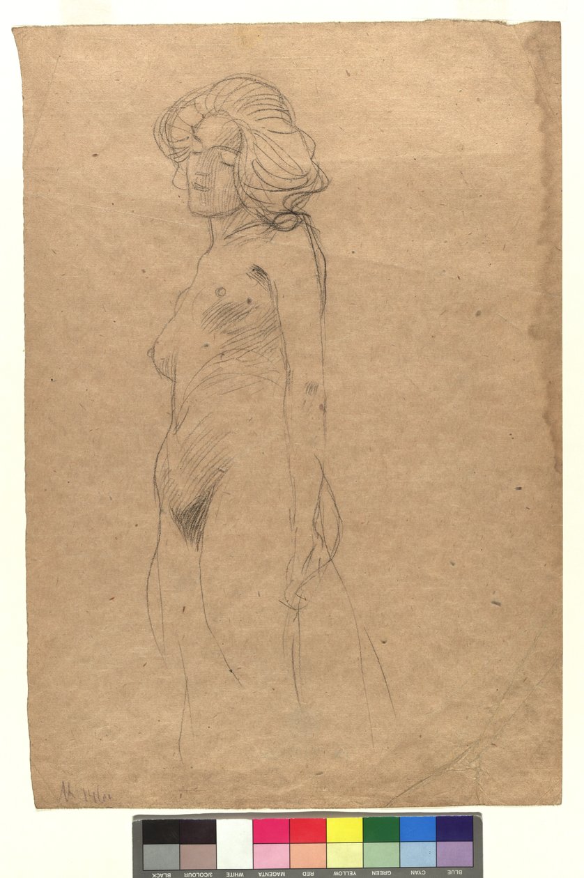 Weiblicher Akt nach links de Gustav Klimt