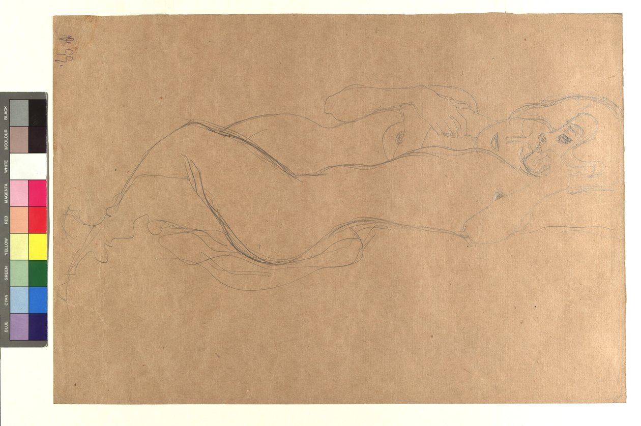 Zwei liegende weibliche Akte de Gustav Klimt