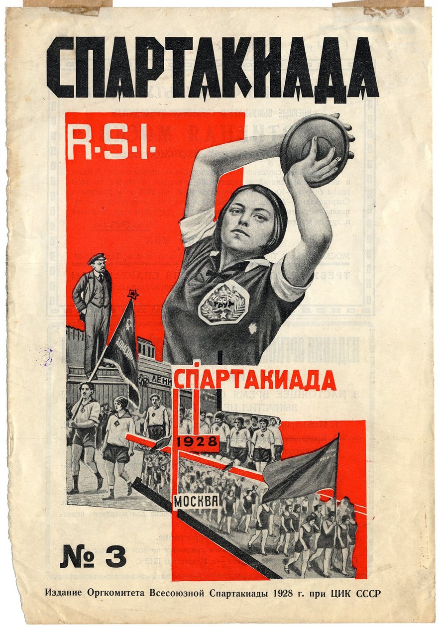 Portada de la revista Spartakiada R.S.I., 1928 de Gustav Klutsis