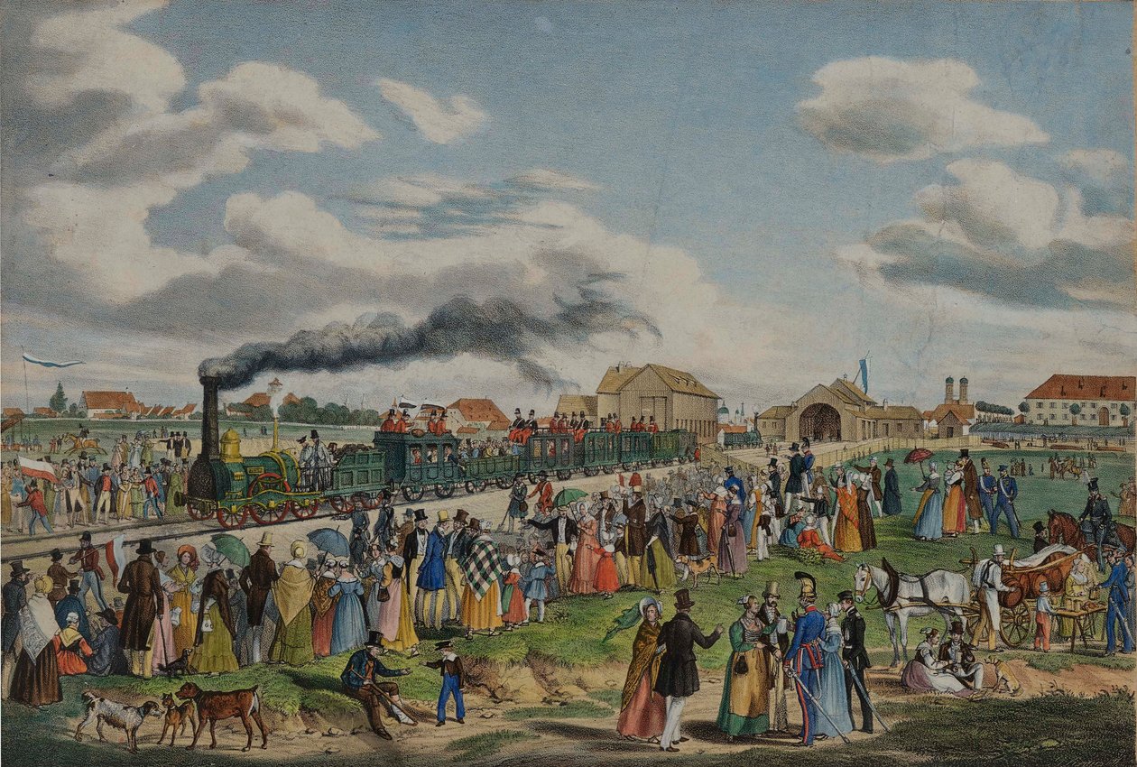 Inauguración del ferrocarril Múnich-Augsburgo el 1 de septiembre de 1839, 1839 de Gustav Kraus