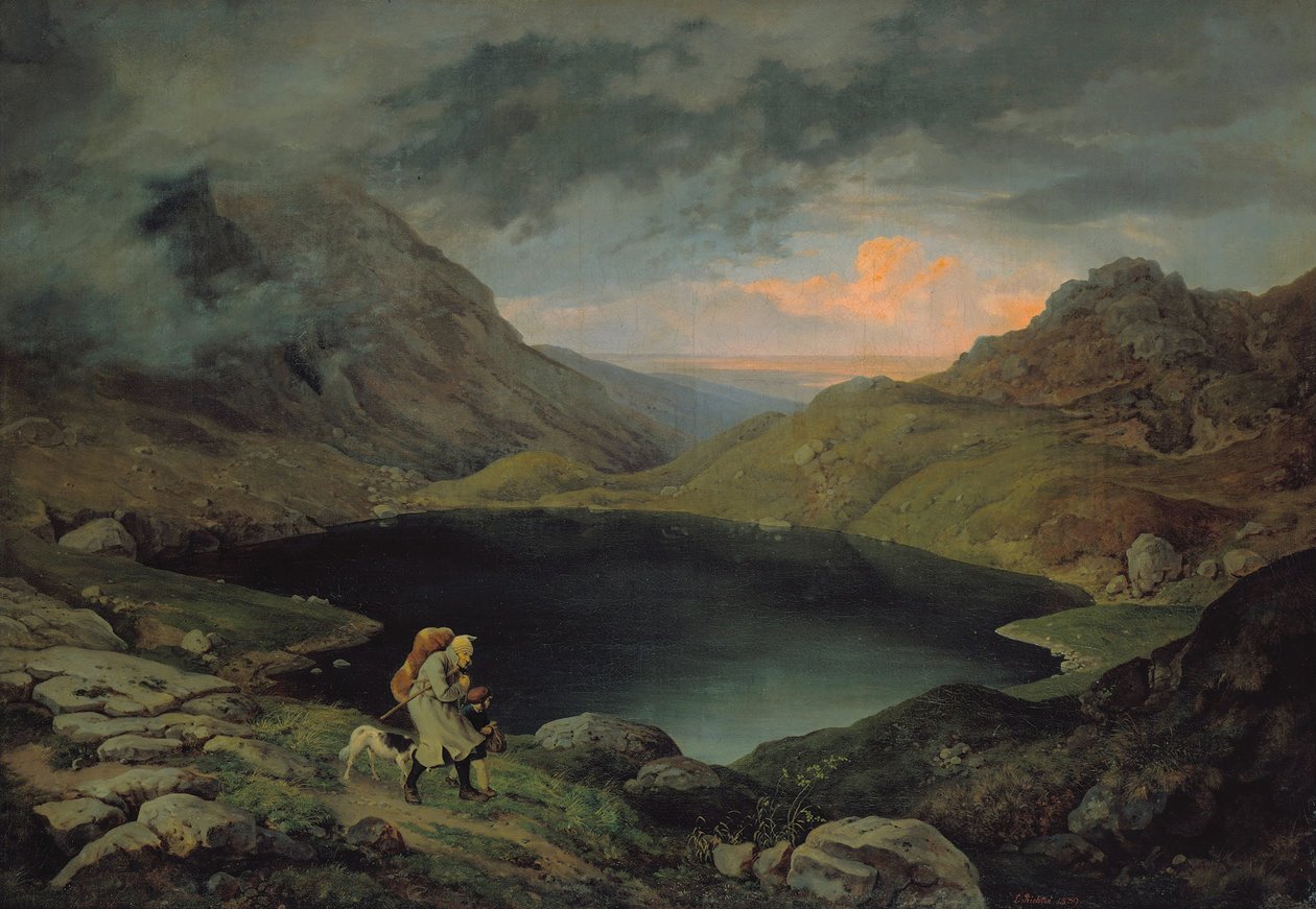 Lago en el Riesengebirge, 1839 de Gustav Karl Ludwig Richter