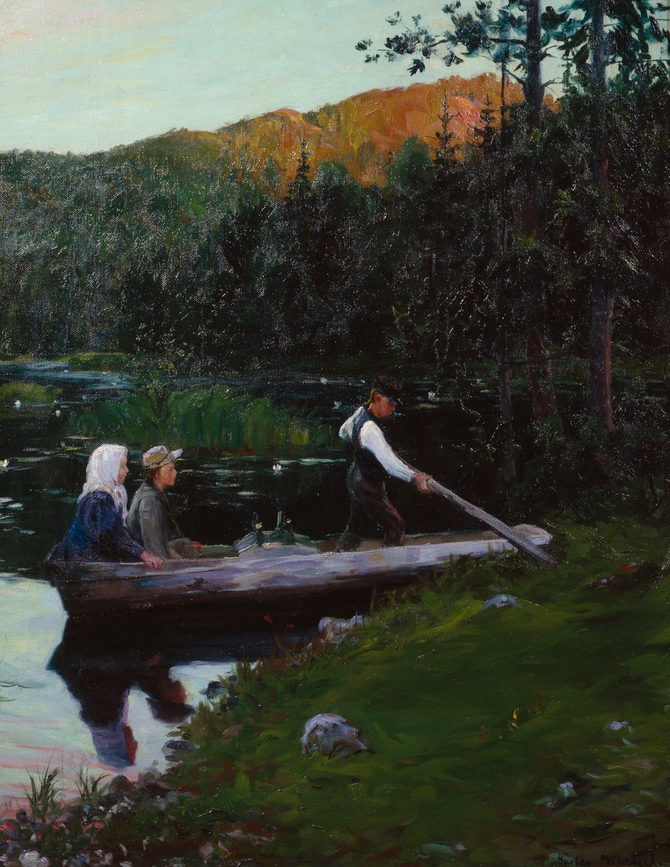 Un domingo por la tarde junto al lago. de Gustav Wentzel