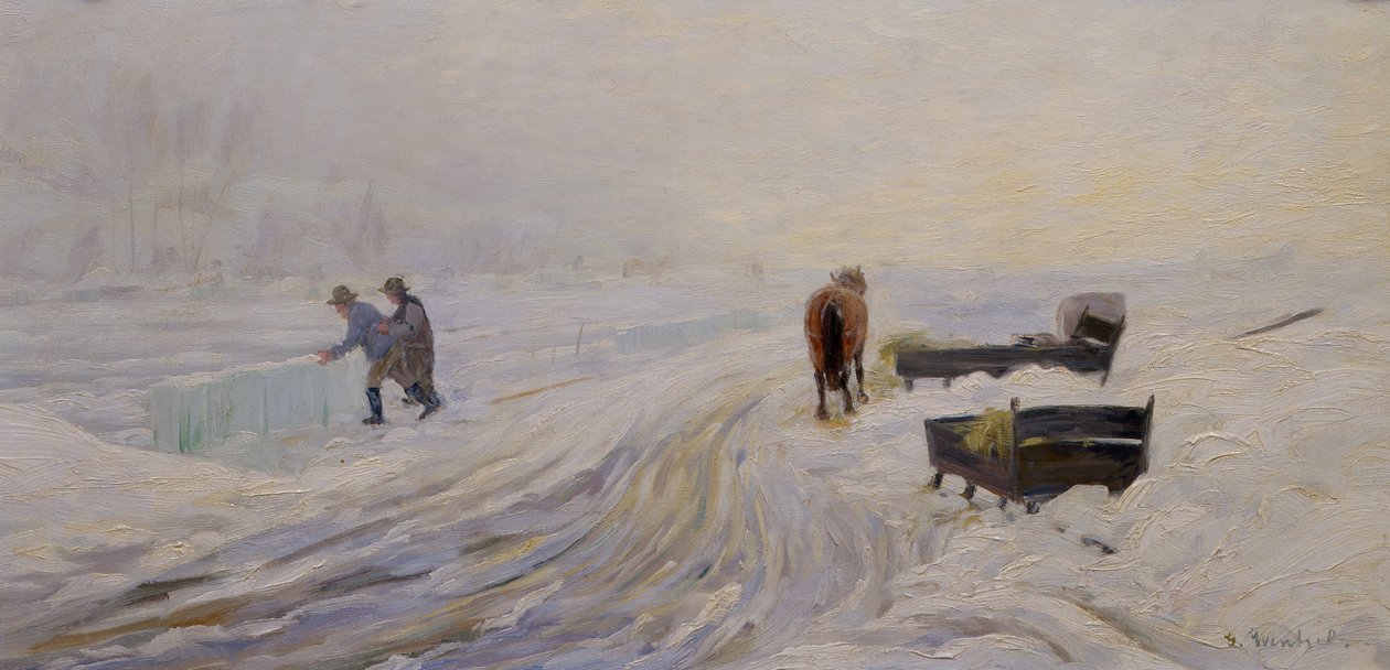 Corte de hielo en Bondivann de Gustav Wentzel