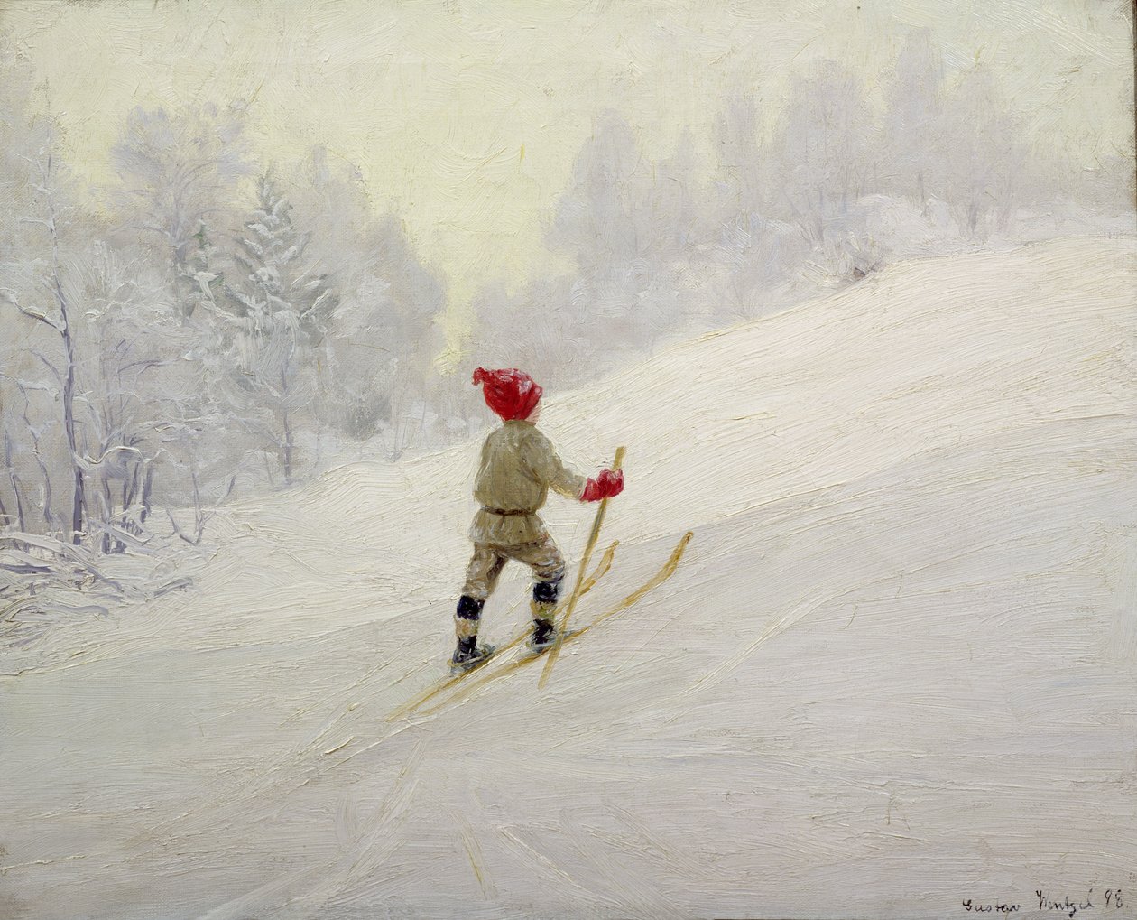 Entrenamiento de esquí de Gustav Wentzel